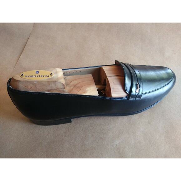 Salvatore Ferragamo Men\'s dreads Shoes With Logo Size 10B Black Made In Italy main image 9